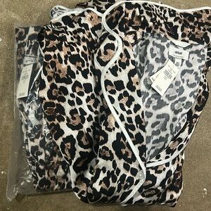 Aerie silky leopard pajamas